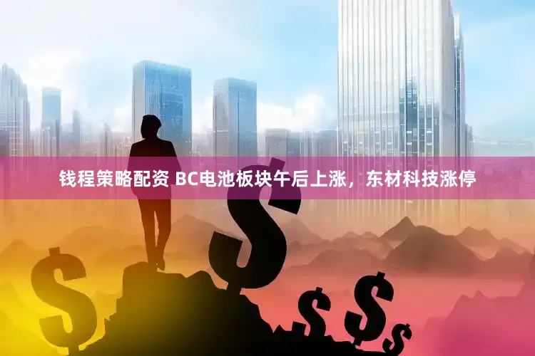 钱程策略配资 BC电池板块午后上涨，东材科技涨停